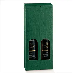 Scatole confezioni Petit 2 Bottles Green silk 110x55x240mm 10pcs