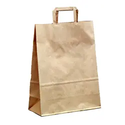 Shopping bag PIATTINA Sealing Natural 18x07x19cm (50 pcs)