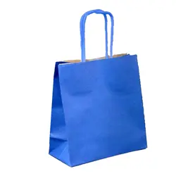 Shopping bag Torciglione Duplex Blue 26x12x26cm (50 pcs)