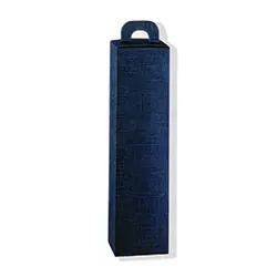Scatole confezioni Scatola valigia 1 Bott. juta blu90x90x340mm 10pz