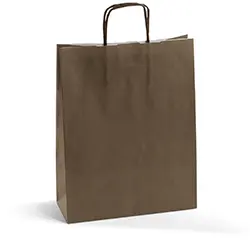 Shopping bag TORCIGLIONE RAINBOW MARRONE 24+10X31
