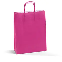 Shopping bag TORCIGLIONE RAINBOW FUXIA 24+10X31