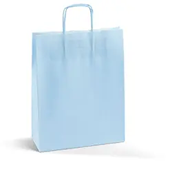 Shopping bag TORCIGLIONE RAINBOW AZZURRO 24+10X31