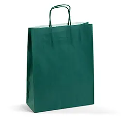 Shopping bag TORCIGLIONE RAINBOW VERDE INGLESE 24+10X31