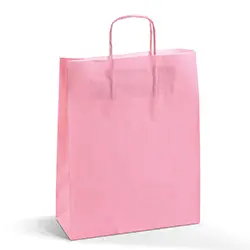 Shopping bag TORCIGLIONE RAINBOW ROSA CONFETTO 27+11X36